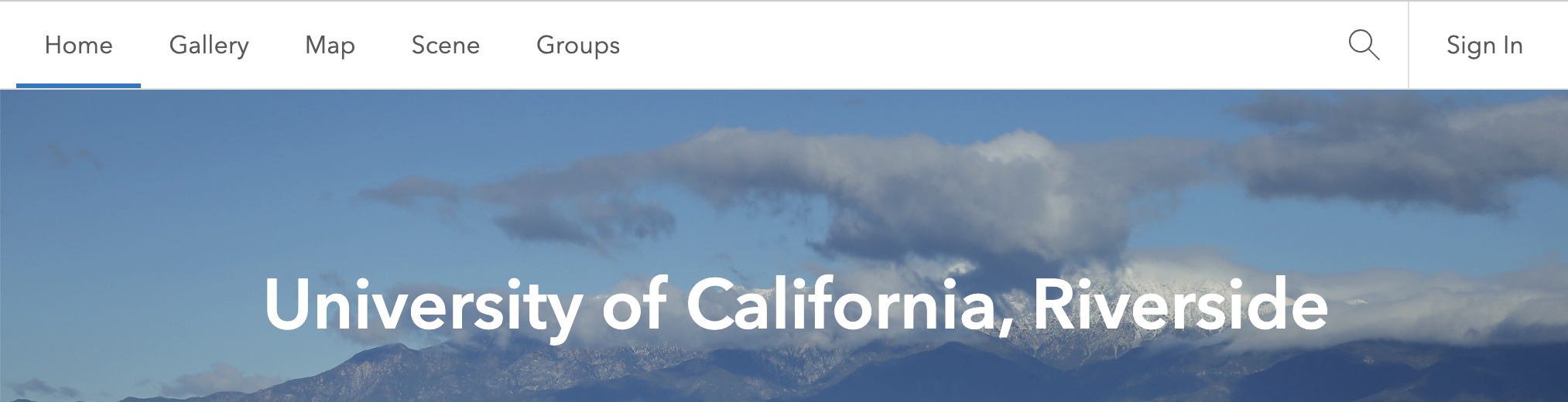 Screen shot of UCR ArcGIS Online sign in page. Screen shot of UCR ArcGIS Online sign in page.