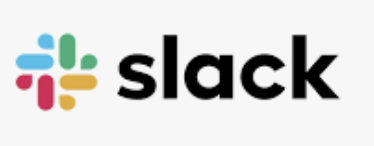 Image of Slack logo, light blue, bright green, red, and mustard yellow symbol with lower case slack spelled out in black font. Image of Slack logo, light blue, bright green, red, and mustard yellow symbol with lower case slack spelled out in black font.